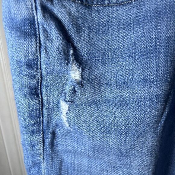 Frame SZ 30 Womens Le Beau Crop Mid Rise Jeans Distressed Raw Hem Walden Rock - Picture 4 of 12